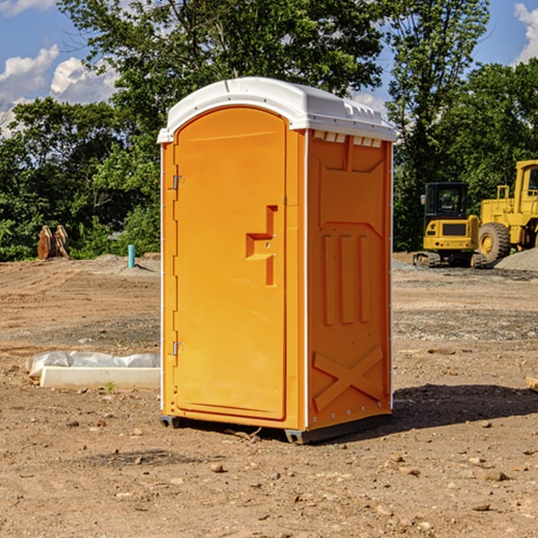 what is the expected delivery and pickup timeframe for the portable restrooms in Raymond